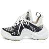 Louis Vuitton Pre-Owned - Sneakers in tweed - Donna - gomma/lana/pelle/pelle - 40 - Nero