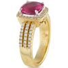 Simon G - Anello in oro giallo 18 carati con diamanti e rubellite - Donna - diamanti/oro giallo 18kt/tormalina rubellite - Taglia unica