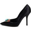 Dolce & Gabbana Pre-Owned - Pumps Jewel - Donna - pelle/Satin Ribbon - 39 - Nero
