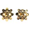 CHANEL Pre-Owned - Orecchini a clip CC Flower placcati oro 2004 - Donna - placcatura in oro - Taglia unica