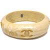 CHANEL Pre-Owned - Bracciale rigido con logo CC goffrato 1996 - Donna - acrilico - Taglia unica - Toni neutri