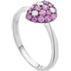 LB Exclusive - Anello in oro bianco 18 carati con diamanti e rubini - Donna - diamanti/oro bianco 18kt/rubino - Taglia unica - Argento