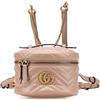 Gucci Pre-Owned - Zaino GG Marmont Matelasse con design rotondo in pelle 2016-2025 - Donna - pelle di vitello - Taglia unica - Rosa
