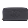 CHANEL Pre-Owned - Portafoglio con zip Coco Mark 2000-2002 - Donna - pelle caviar - Taglia unica - Nero