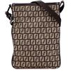 Fendi Pre-Owned - Borsa a tracolla in tela con motivo Zucchino 2000-2010 - Donna - pelle di vitello/tela - Taglia unica - Marrone
