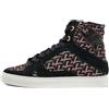 Zadig&Voltaire - Sneakers con logo all-over - Donna - pelle scamosciata/gomma/pelle scamosciata/tessuto/tessuto - 36 - Nero