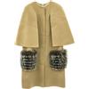 Fendi Pre-Owned - Cappotto con mantella anni 2010 - Donna - lana - 44 - Toni neutri
