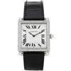 Cartier - Tank Obus 24mm Pre-owned anni 2000 - Donna - Vetro acrilico/pelle/White Gold - Taglia unica - Bianco
