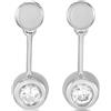 LB Exclusive - Orecchini in oro bianco 14 carati con diamanti - Donna - oro bianco 14kt/diamanti - Taglia unica - Argento