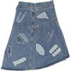 CHANEL Pre-Owned - Gonna denim con design patchwork 1986-1988 - Donna - cotone - 34 - Blu