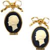 CHANEL Pre-Owned - Orecchini a clip con cameo 1990-2000 - Donna - placcatura in oro/acrilico - Taglia unica