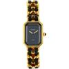 CHANEL Pre-Owned - Orologio Première L 26mm Pre-owned anni '90 - Donna - placcatura in oro/pelle/vetro minerale (pietre e gemme) - Taglia unica - Nero