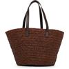 Saint Laurent Pre-Owned - Borsa tote Raffia 2021 - Donna - rafia/cotone e paglia - Taglia unica - Marrone