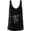 Alexander McQueen Pre-Owned - Top con paillettes - Donna - paillettes/seta - M - Nero