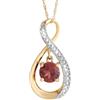 LB Exclusive - Collana in oro giallo 14 carati con diamanti e granati - Donna - oro giallo 14kt/Garnet/diamanti - Taglia unica