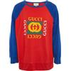 Gucci Pre-Owned - Felpa con maniche raglan e logo - Uomo - cotone - XL - Blu
