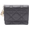 Christian Dior Pre-Owned - Portafoglio Lady Dior anni 2000 - Donna - pelle di vitello/pelle - Taglia unica - Nero