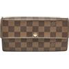 Louis Vuitton Pre-Owned - Portafoglio Damier Ebène - Donna - tela/PVC - Taglia unica - Marrone
