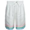 Casablanca - Shorts sportivi a righe Pre-owned - Uomo - poliestere/seta - L - Bianco