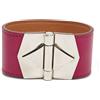Hermès Pre-Owned - Bracciale Berenice Cuir con fibbia - Donna - pelle/Metallo placcato palladio - Taglia unica - Rosso