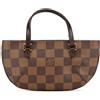 Louis Vuitton Pre-Owned - Borsa a mano Manosque Pochette in tela Damier Ebène 2021-2024 - Donna - tela/pelle di vitello - Taglia unica - Marrone