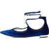 Aquazzura - Ballerine Christy a punta Pre-owned - Donna - velluto/pelle di vitello/pelle di vitello - 38.5 - Blu
