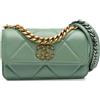 CHANEL Pre-Owned - Borsa a tracolla 19 in pelle di agnello trapuntata con catena 2021-2025 - Donna - pelle di agnello - Taglia unica - Verde