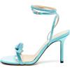 MACH & MACH - Sandali con strass Pre-owned 90mm - Donna - pelle/pelle/PVC/raso - 37 - Blu