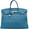 Hermès Pre-Owned - Borsa a mano Birkin Retourne 40 in pelle Togo 2010 - Donna - pelle di vitello - Taglia unica - Blu