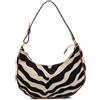 Celine Pre-Owned - Borsa a spalla Ava in tela con stampa zebra 2021 - Donna - pelle di vitello/tela - Taglia unica - Marrone