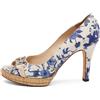 Gucci Pre-Owned - Pumps a fiori 80mm - Donna - tela/gomma/pelle/pelle - 40.5 - Bianco