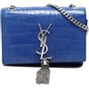 Saint Laurent Pre-Owned - Borsa a spalla Kate con effetto coccodrillo 2010-2024 - Donna - pelle - Taglia unica - Blu