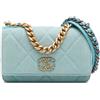CHANEL Pre-Owned - Borsa a tracolla Denim 19 con catena 2021 - Donna - Denim - Taglia unica - Blu