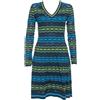 Missoni Pre-Owned - Abito con motivo onda 2023 - Donna - poliestere/lana/poliammide - M - Blu