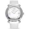 Chopard Pre-Owned - Happy Sport 36mm 2012 - unisex - acciaio inossidabile/vetro zaffiro/pelle di vitello - Taglia unica - Bianco