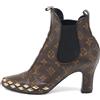 Louis Vuitton Pre-Owned - Stivali con borchie - Donna - pelle/tela/pelle - 39 - Marrone