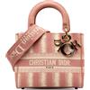 Christian Dior Pre-Owned - Borsa a tracolla D-Stripes Lady D-Lite media 2021 - Donna - tela - Taglia unica - Rosa