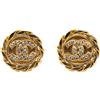 CHANEL Pre-Owned - Orecchini a clip CC placcati in oro con strass 1980-1990 - Donna - placcatura in oro - Taglia unica