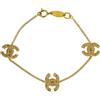 CHANEL Pre-Owned - Bracciale a catena CC 1982 - Donna - pietre sintetiche/ottone placcato in oro - Taglia unica