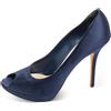 Christian Dior Pre-Owned - Pumps in raso con tacco - Donna - pelle di vitello/pelle di vitello/raso - 40.5 - Blu