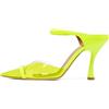 Malone Souliers - Mules a punta trasparenti Pre-owned 100mm - Donna - pelle di vitello/pelle verniciata/pelle di vitello/PVC - 38.5 - Giallo