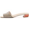 Fendi Pre-Owned - Sandali con suola piatta e finitura lucida - Donna - pelle di vitello/pelle verniciata/pelle di vitello - 41 - Grigio