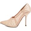 Dolce & Gabbana Pre-Owned - Pumps a punta con ricamo 110mm - Donna - rete (mesh)/raso/pelle/pelle - 37 - Arancione