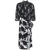 Prada Pre-Owned - Chemisier midi a fiori - Donna - viscosa - 40 - Nero