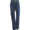 Burberry Pre-Owned - Jeans dritti in cotone - Donna - cotone/pelle di vitello - L - Blu
