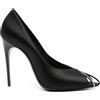 Saint Laurent Pre-Owned - Pumps Martinique 100mm - Donna - tessuto/pelle di vitello/pelle di vitello - 37.5 - Nero