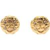 CHANEL Pre-Owned - Orecchini a clip con strass Coco Mark 1986-1988 - Donna - placcatura in oro - Taglia unica