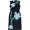 Prada Pre-Owned - Abito con applicazioni a fiori - Donna - cupro/seta/seta - 40 - Blu
