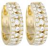LB Exclusive - Orecchini a cerchio in oro giallo 14 carati con diamanti - Donna - oro giallo 14kt/diamanti - Taglia unica