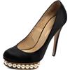 Nicholas Kirkwood - Pumps con plateau - Donna - raso/pelle di vitello/pelle di vitello - 38 - Nero